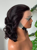 14 Inch Body Wave Super Drawn 13x4 Lace Front Wig - side view